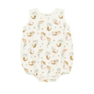 NEW Rylee + Cru Bubble Romper in Mermaid Print, 3/6m, NWT